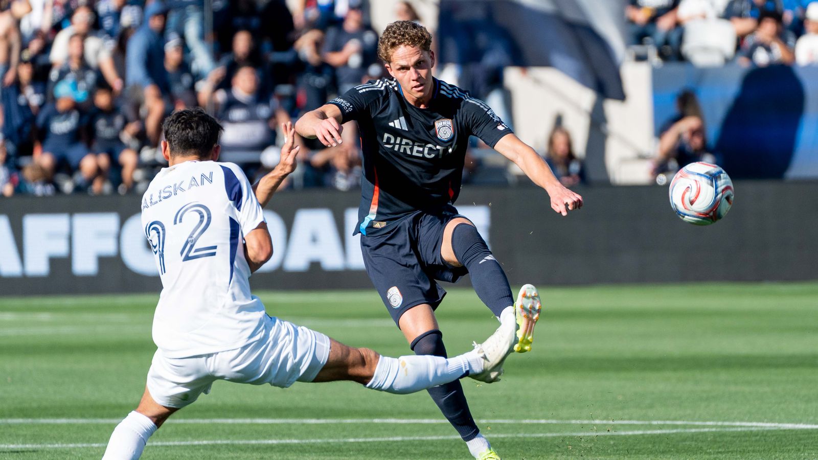 San Diego FC midfielder Onni Valakari (8) passes during an MLS game between Real Salt Lake and San Diego FC, Sunday March 22, 2026 in San Diego, Calif.