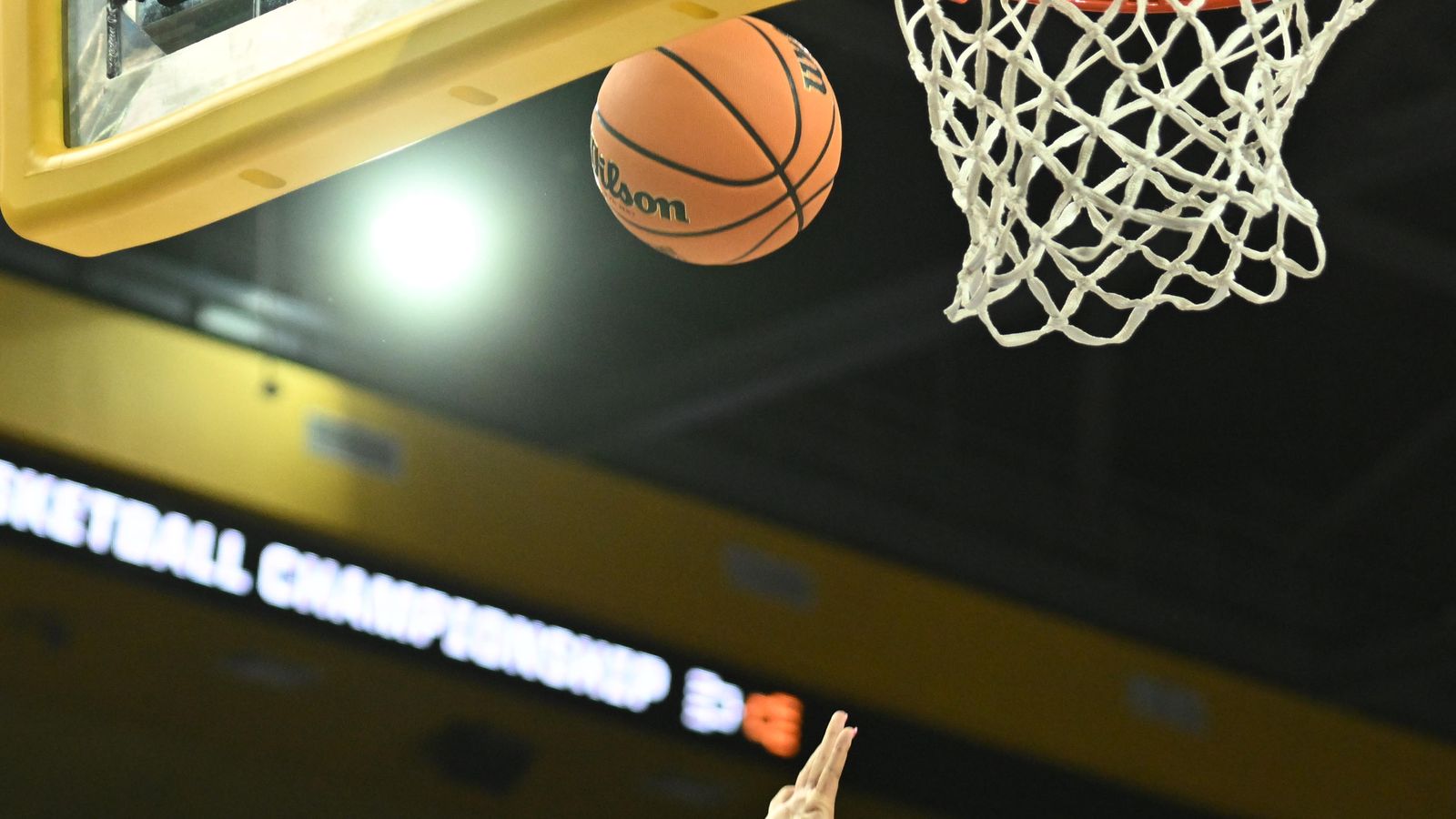 UCLA forward Sienna Betts #16 makes a move under the basket during an NCAA Women's Basketball game between Oklahoma State University and University of California Los Angeles on Monday, March 23, 2026 at Pauley Pavilion in Los Angeles Calif