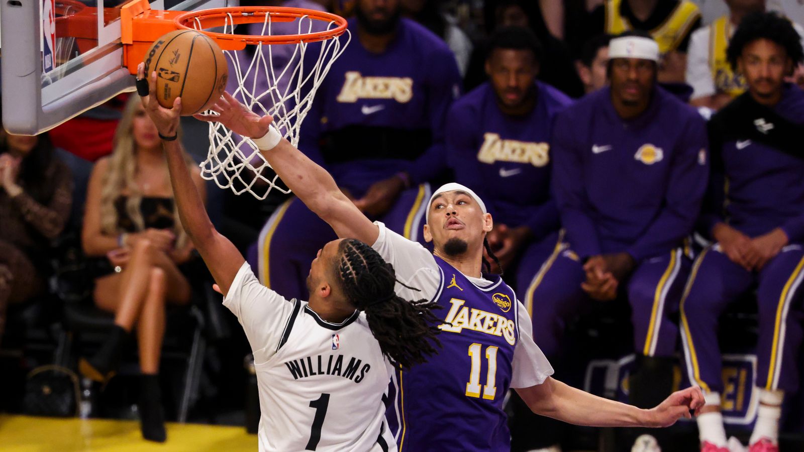 Jaxson Hayes defends