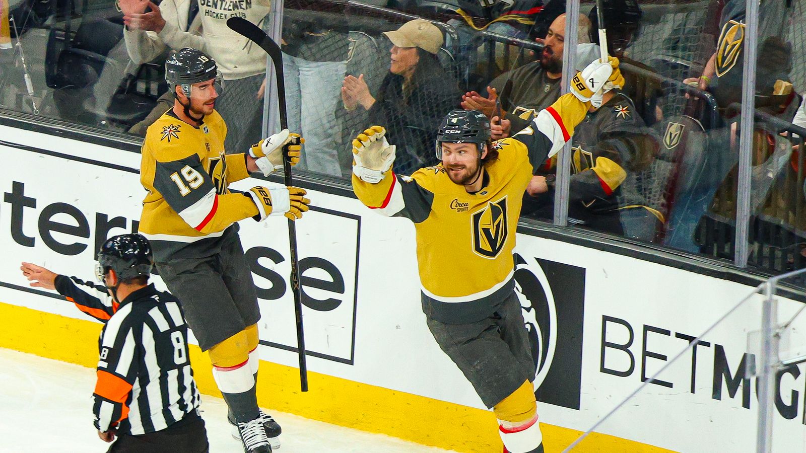Rasmus Andersson Celebrates Crucial Score at T-Mobile Arena