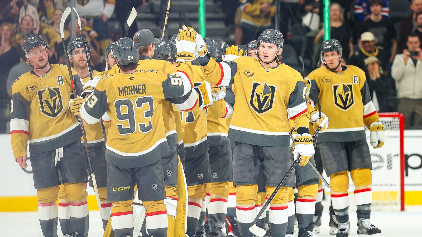 Kaedan Korczak Leads Post-Game Handshake Line