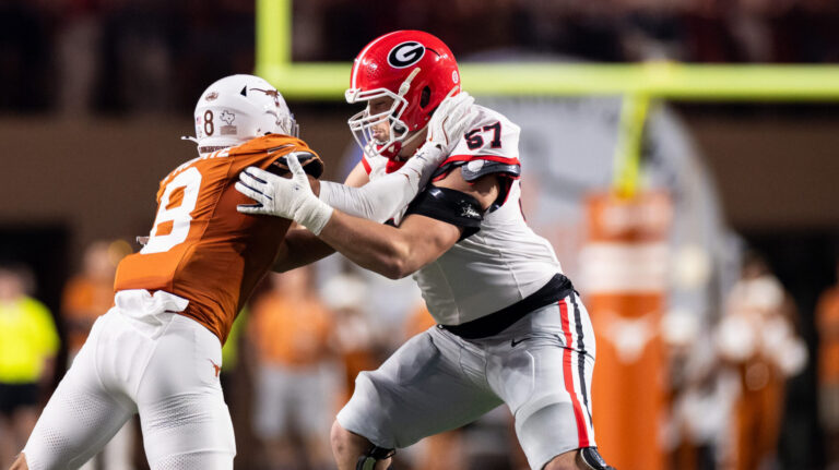 6) Detroit Lions (via trade w/ CLE): OT Monroe Freeling, Georgia