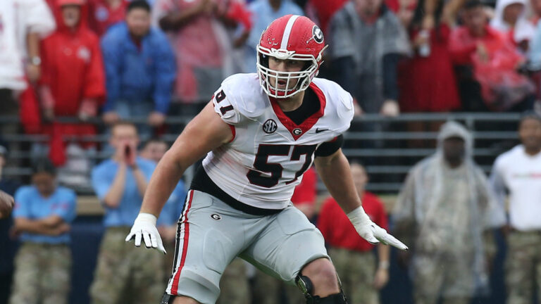 17) Detroit Lions: OT Monroe Freeling, Georgia