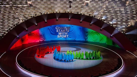 The opening ceremony for the Milano Cortina 2026 Winter Paralympics held at Verona Arena on March 7, 2026 in Verona, Italy. 