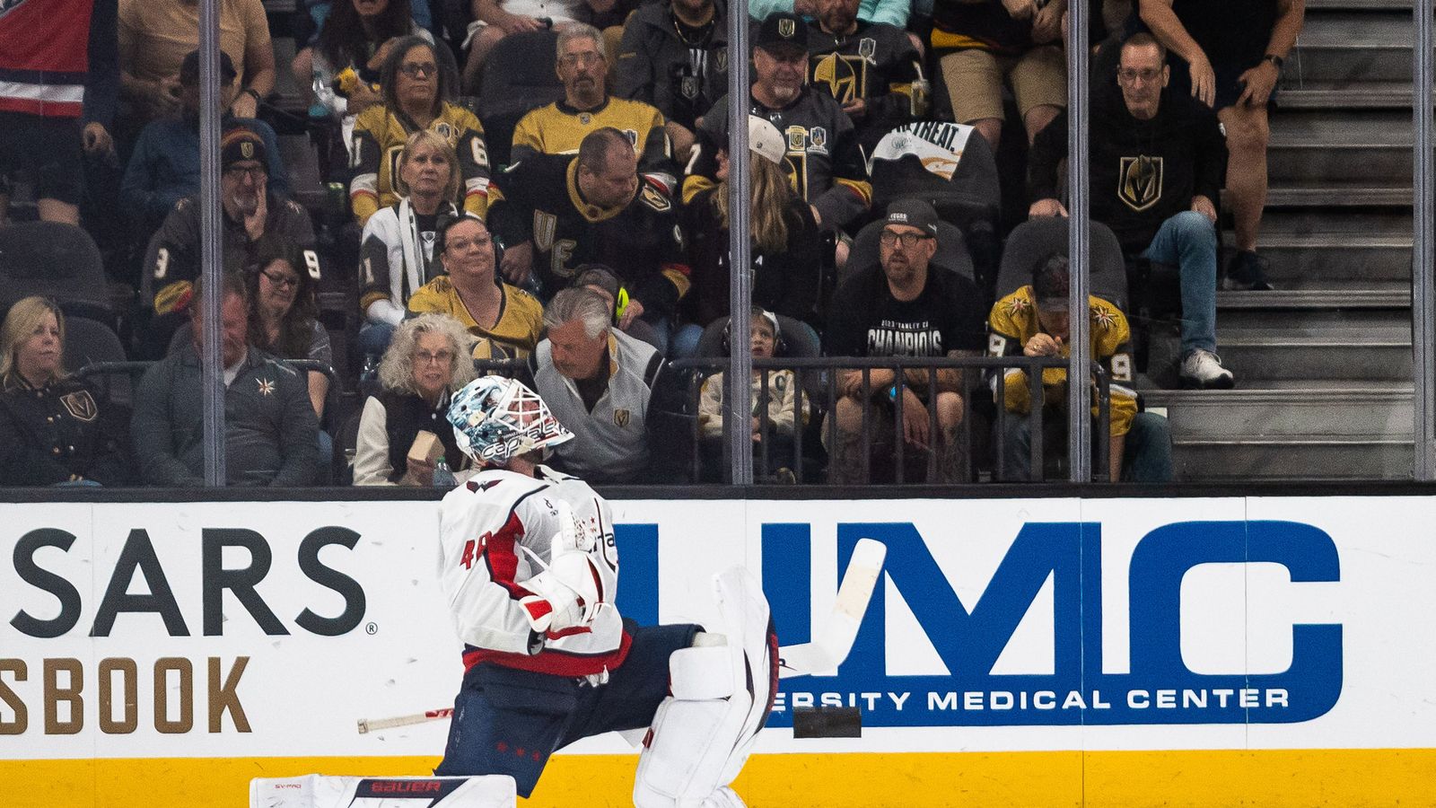 Washington Capitals Logan Thompson (48) celebrates