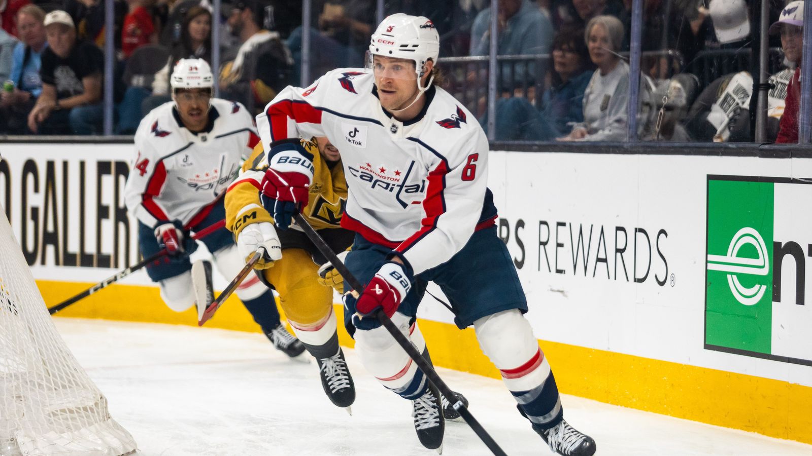 Washington Capitals Jacob Chychrun (6) skates the puck