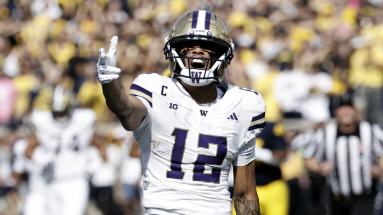13) Los Angeles Rams (via ATL): WR Denzel Boston, Washington