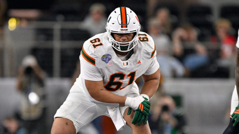 5) New York Giants: OT Francis Mauigoa, Miami