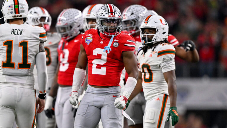 10) New York Giants (via CIN): S Caleb Downs, Ohio State