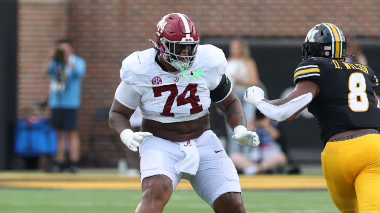 13) Detroit Lions (via LAR): OT Kadyn Proctor, Alabama
