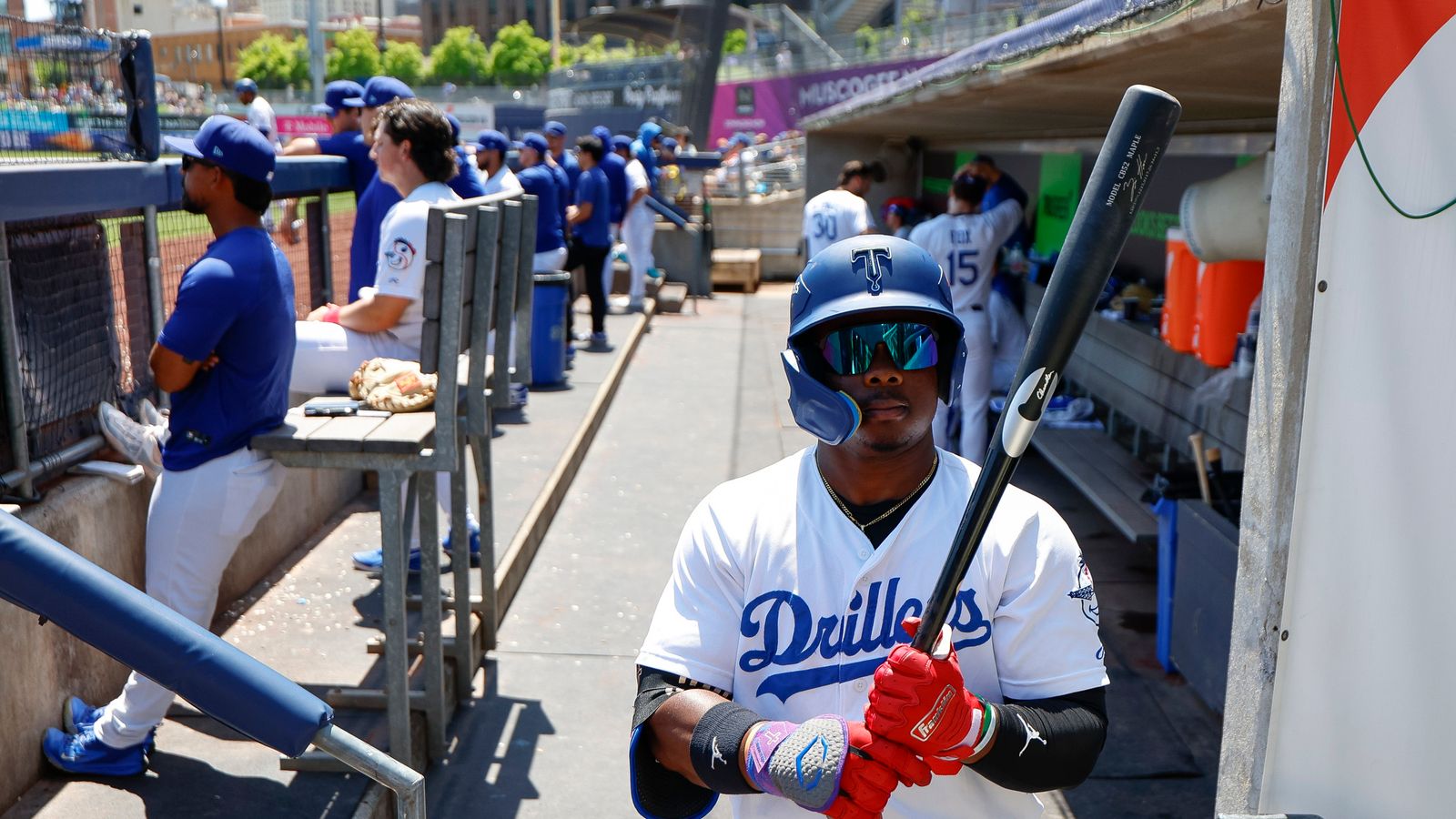 Zyhir Hope in the Dugout