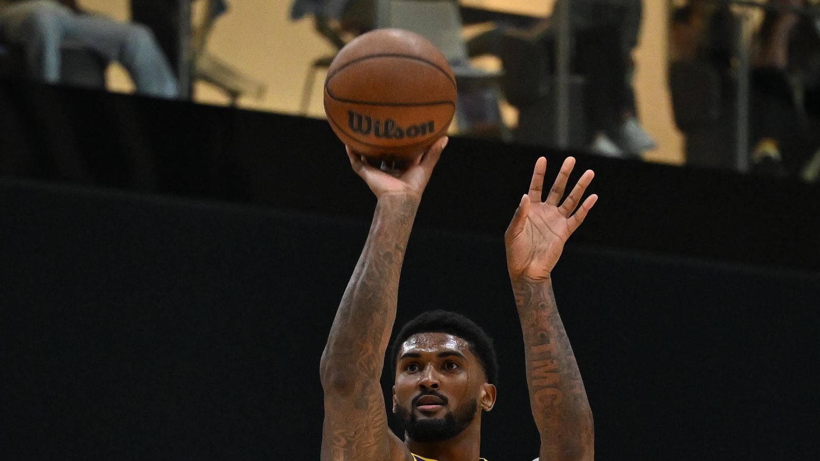 Big Man Range: Malik Williams steps out for a deep three-pointer