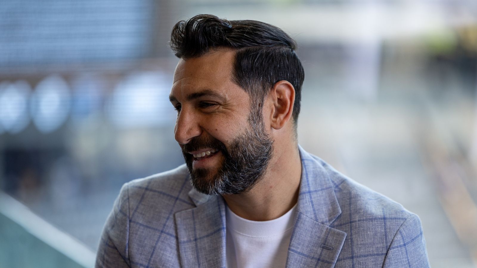 Diego Valeri, Spanish-language match analyst, is interviewed