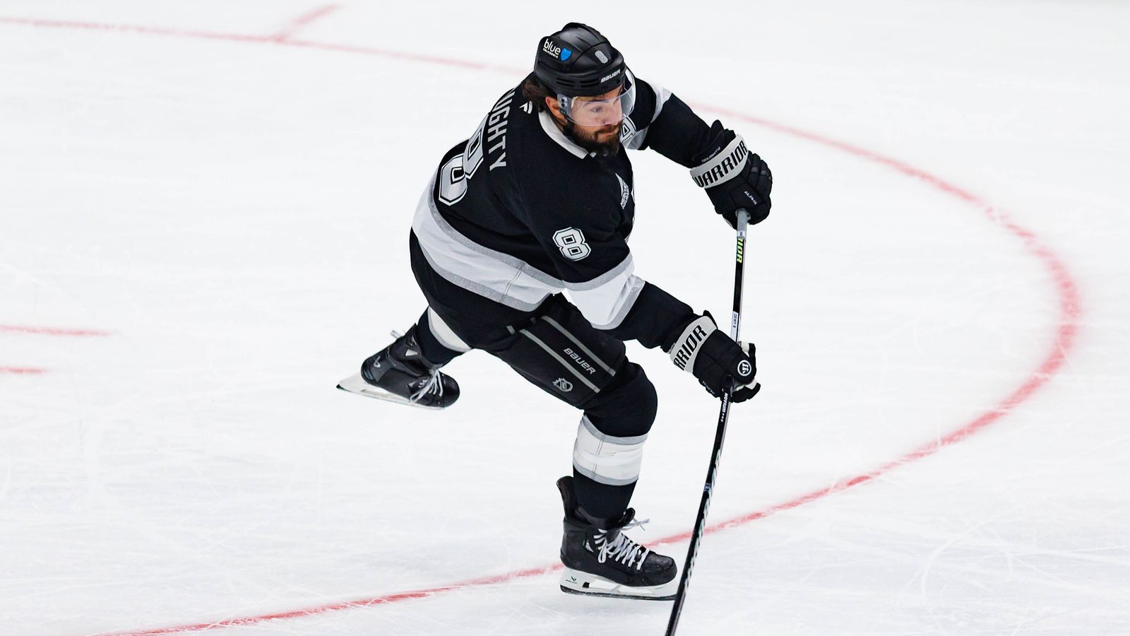 Drew Doughty Looks to Setup a Play in the Offensive Zone