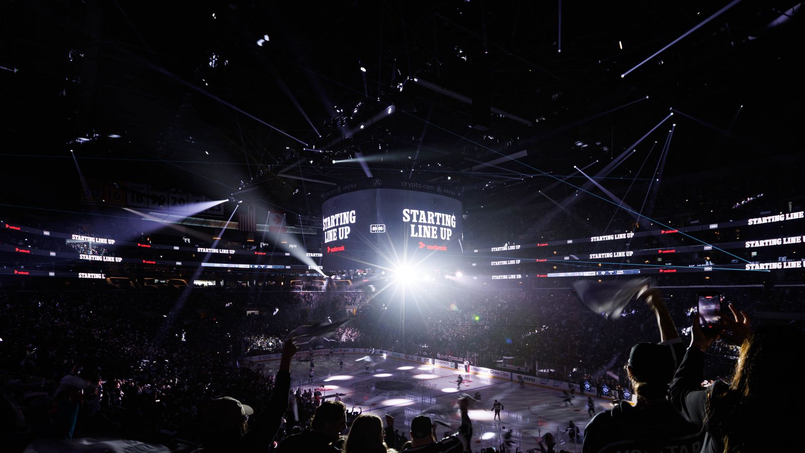 Pre-Game Atmosphere at a Packed Crypto.com Arena