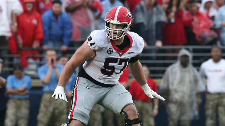 17) Detroit Lions: OT Monroe Freeling, Georgia