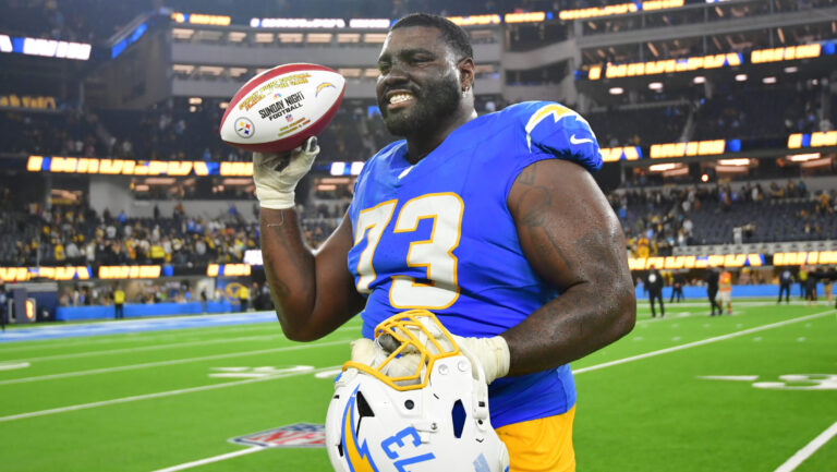 12) G Mekhi Becton, Los Angeles Chargers