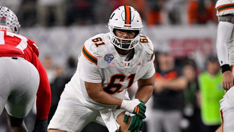 Offensive Line: Francis Mauigoa, Miami (No. 18)