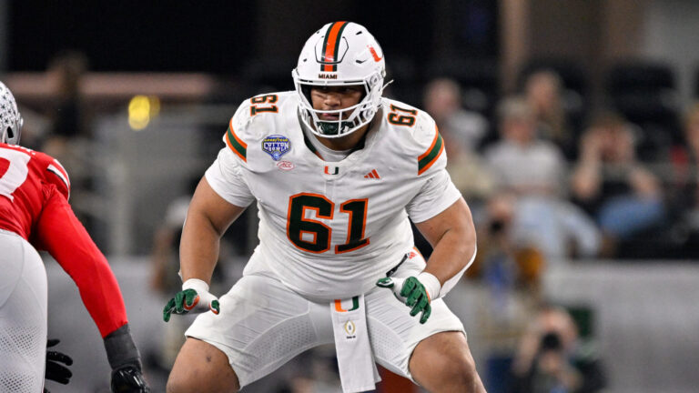 3) Arizona Cardinals: OT Francis Mauigoa, Miami