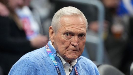 Jerry West Watching the Clippers from the Sidelines