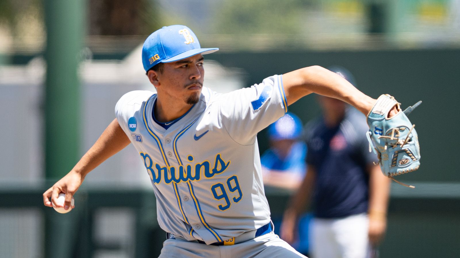 Angel Cervantes pitches in a high-stakes NCAA game