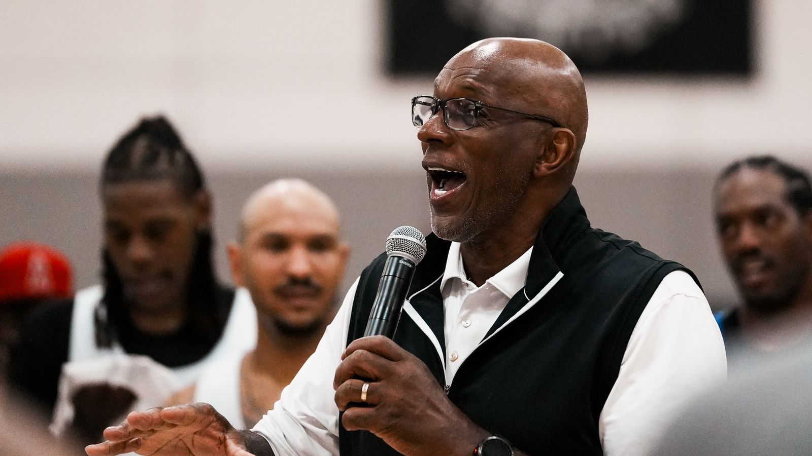 Clyde Drexler Addresses Big3 Combine Participants in Las Vegas
