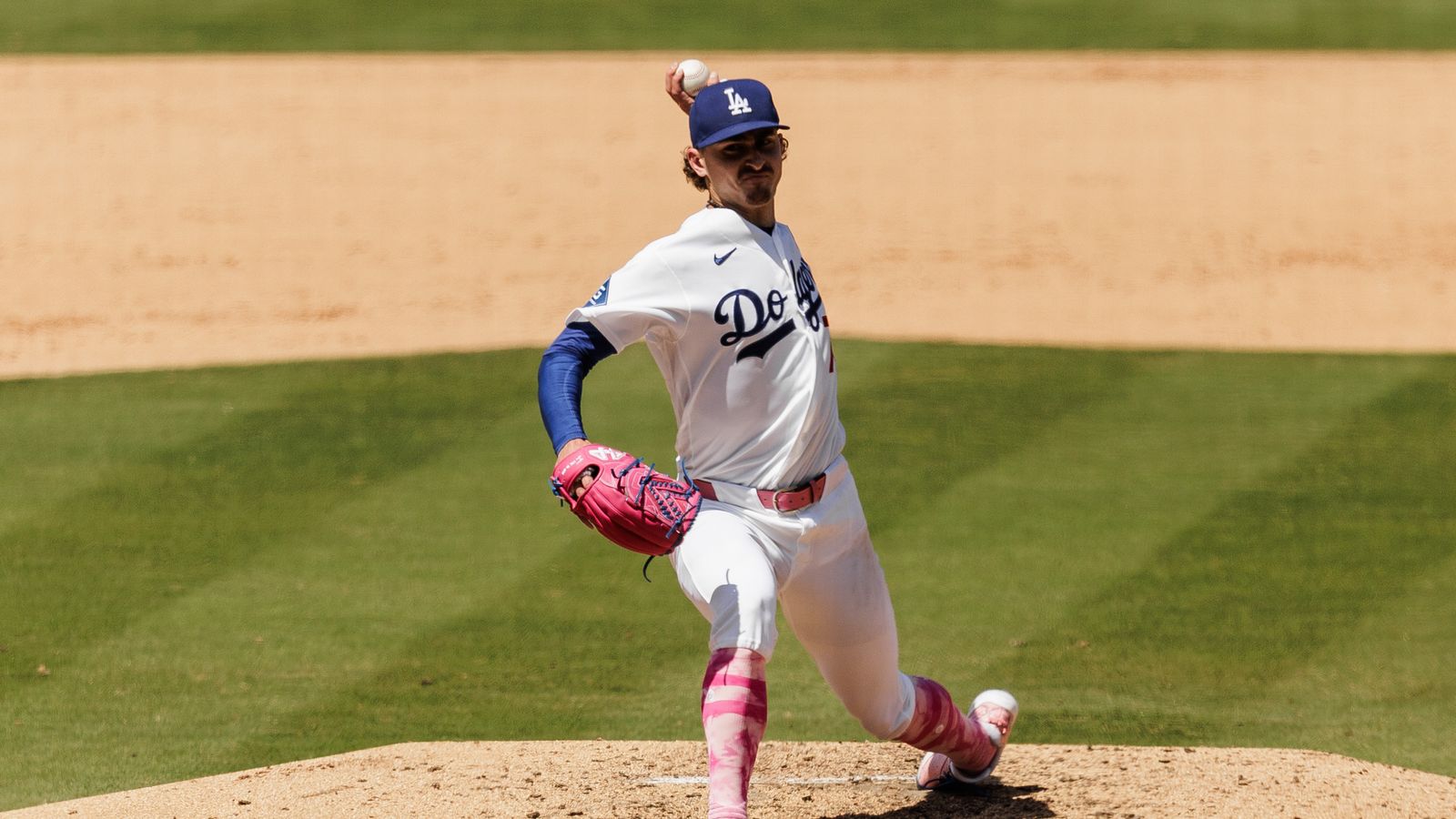 Justin Wrobleski pitches in game against the Braves.