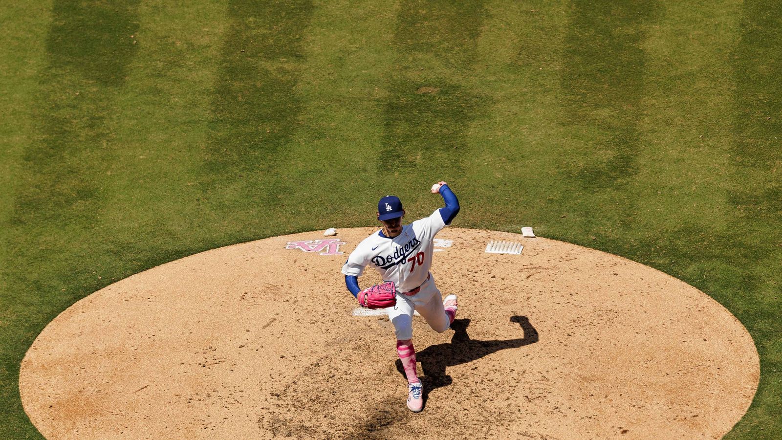 Pitcher Justin Wrobleski in action against the Braves.