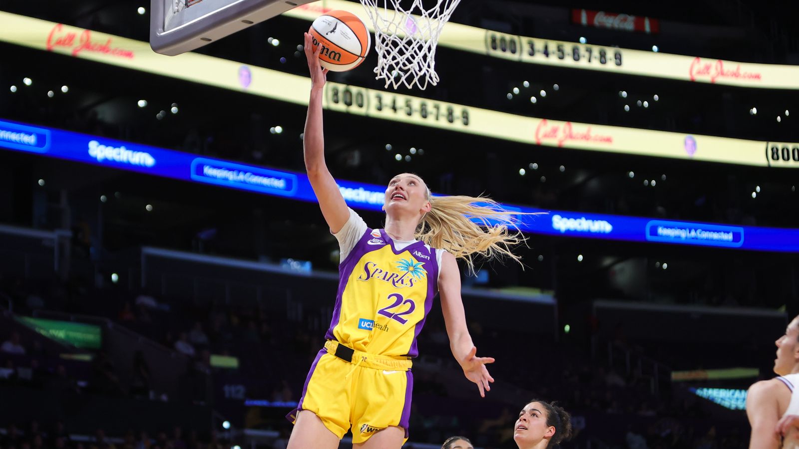 Cameron Brink shoots a layup in game against Toronto Tempo