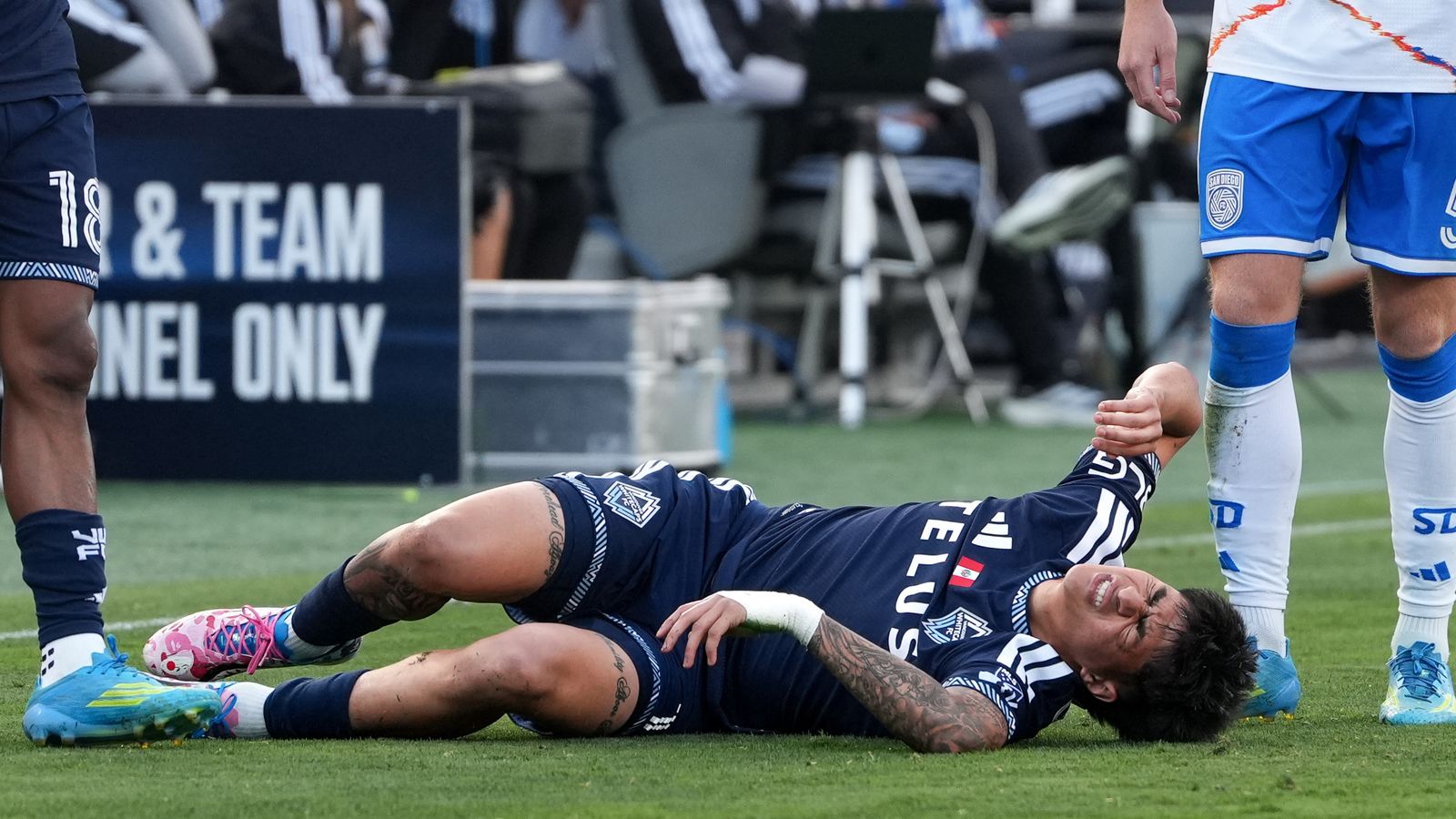 Kenji Cabrera injured on field in MLS game versus San Diego FC