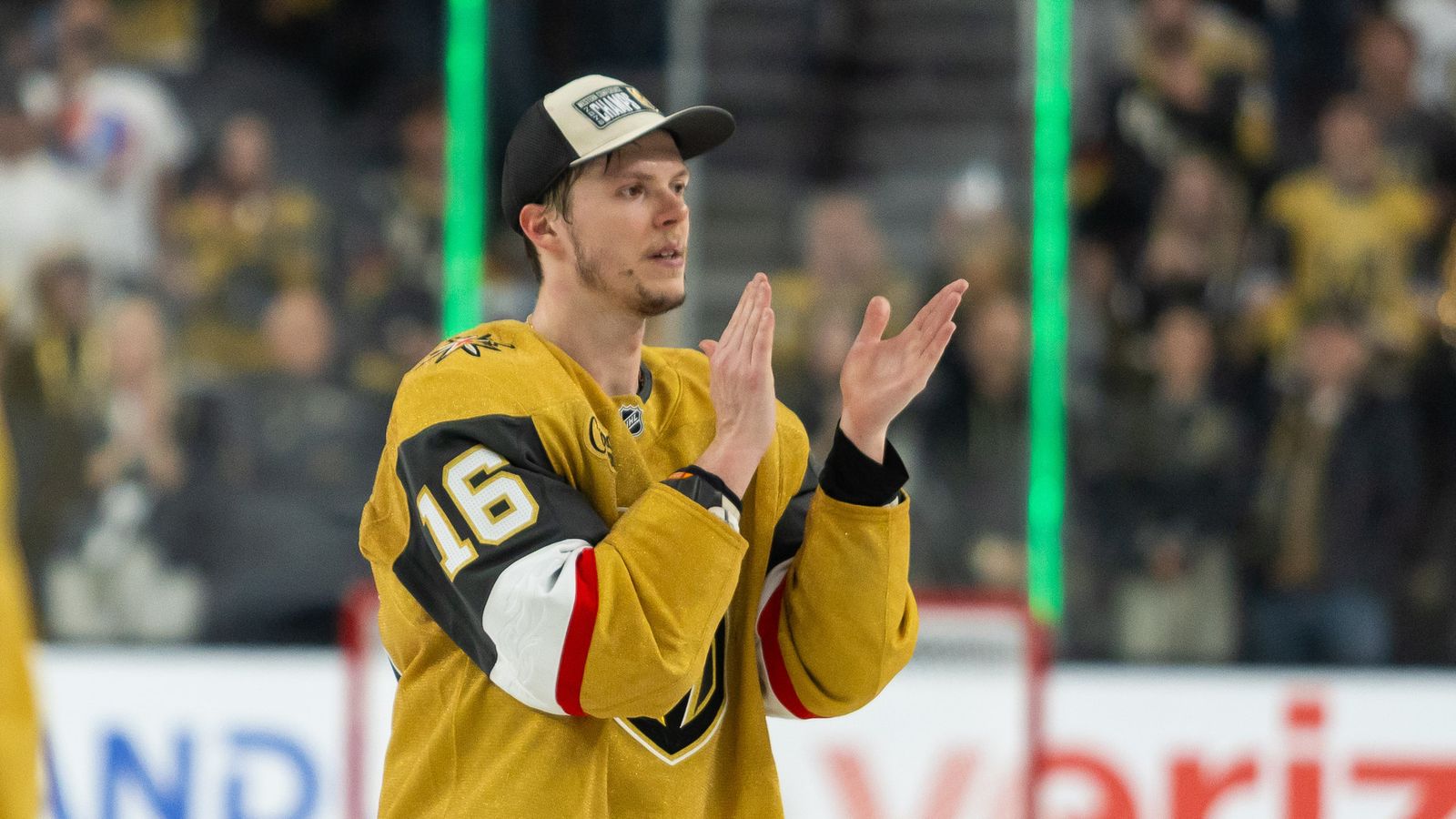 Pavel Dorofeyev celebrates with fans after a victorious game 4