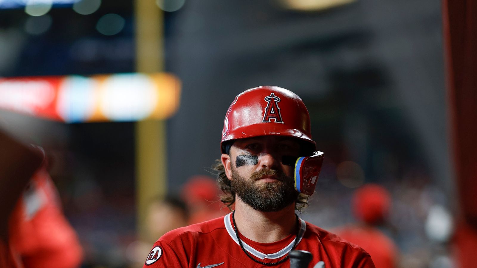 Logan Porter in the dugout at Chase Field, June 2026