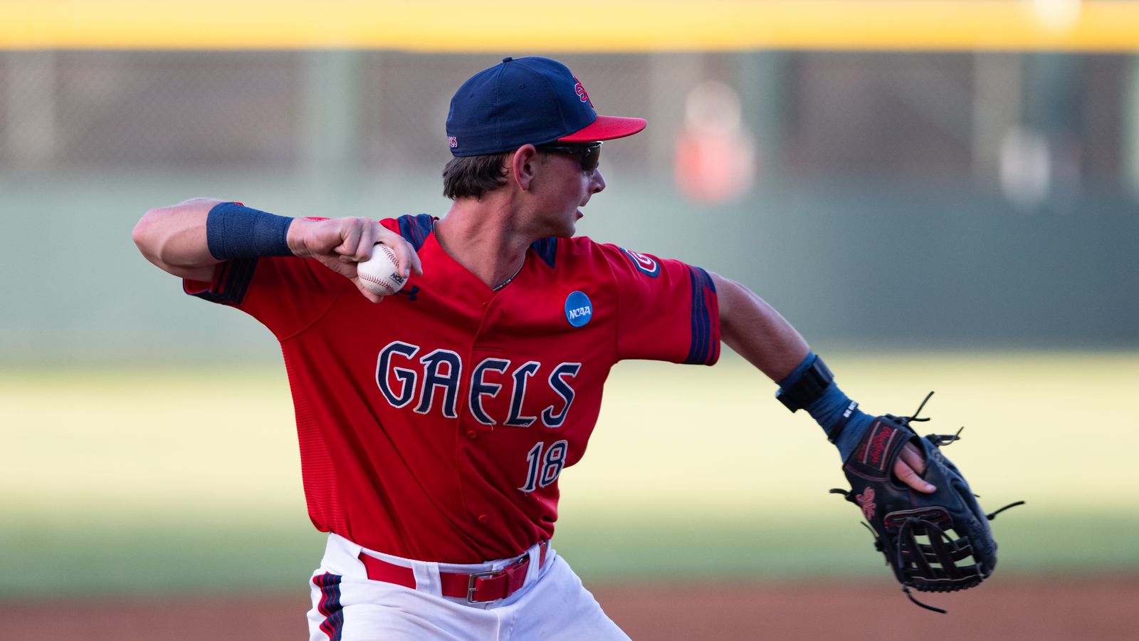 Ian Josephson throws the ball in NCAA regional game