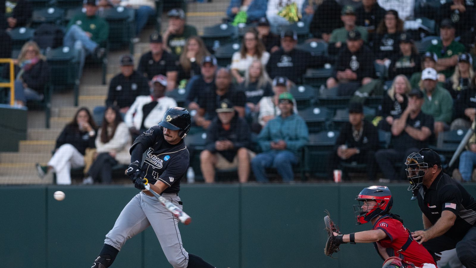 Dylan Kordic makes contact in NCAA regional game