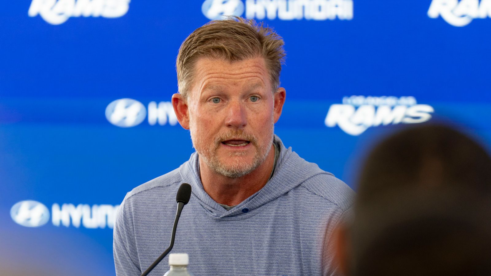 GM Les Snead talks with media post Rams OTA, June 2, 2026