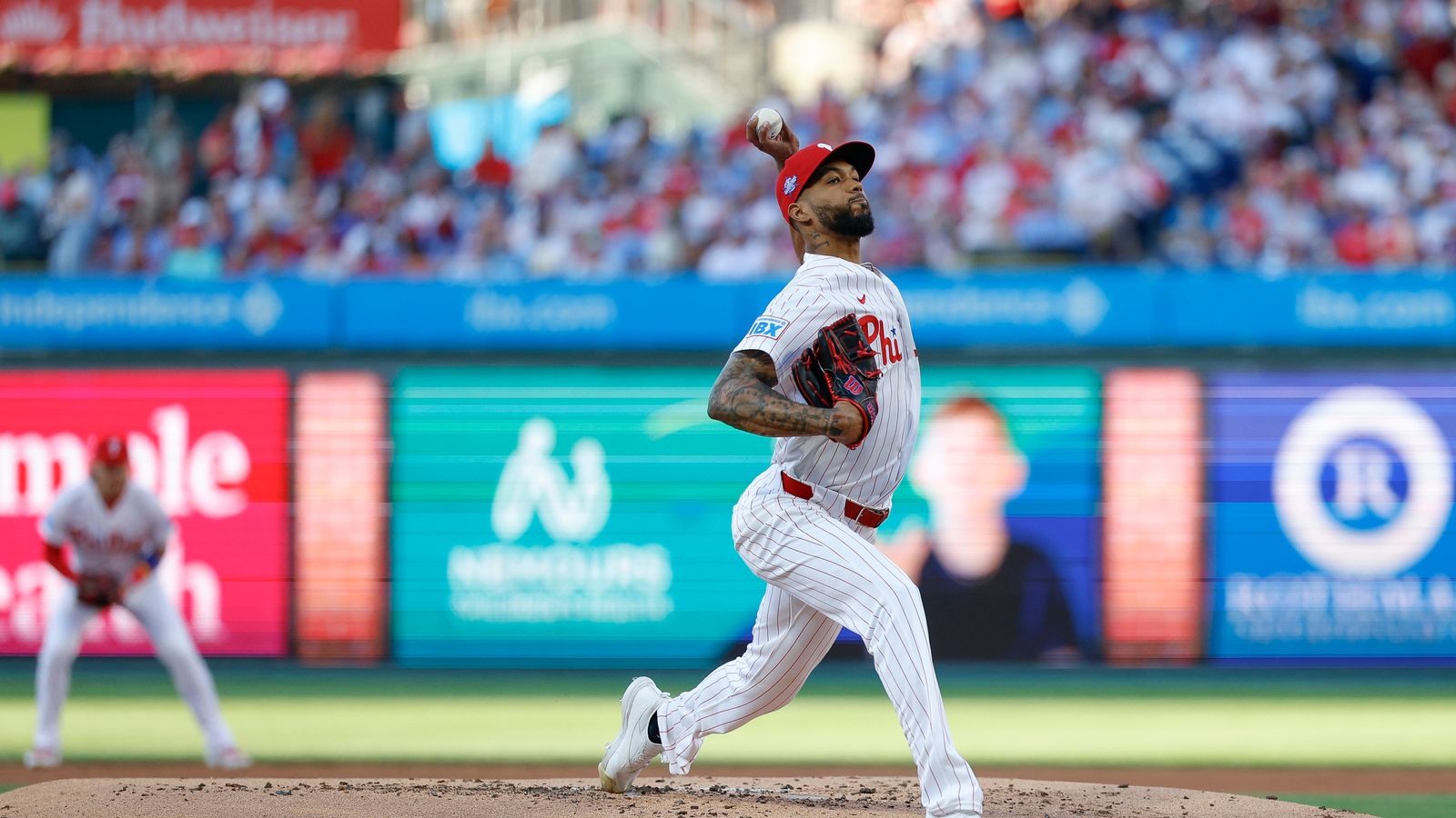 Cristopher Sanchez pitches against Padres at Citizens Bank Park
