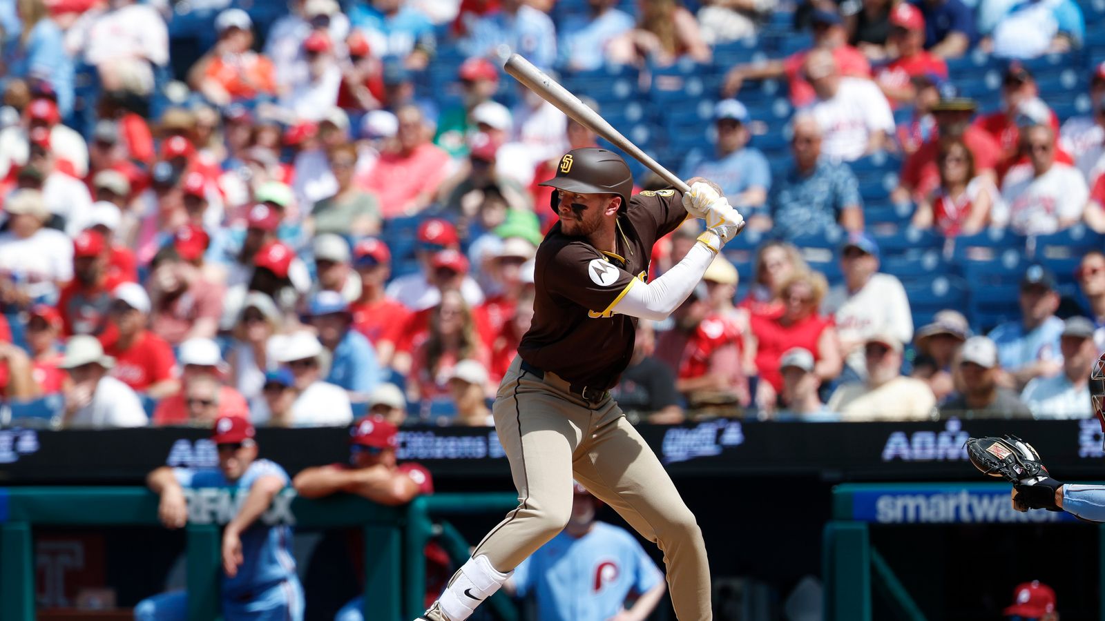 Jackson Merrill bats against the Phillies, Citizens Bank Park, 2026