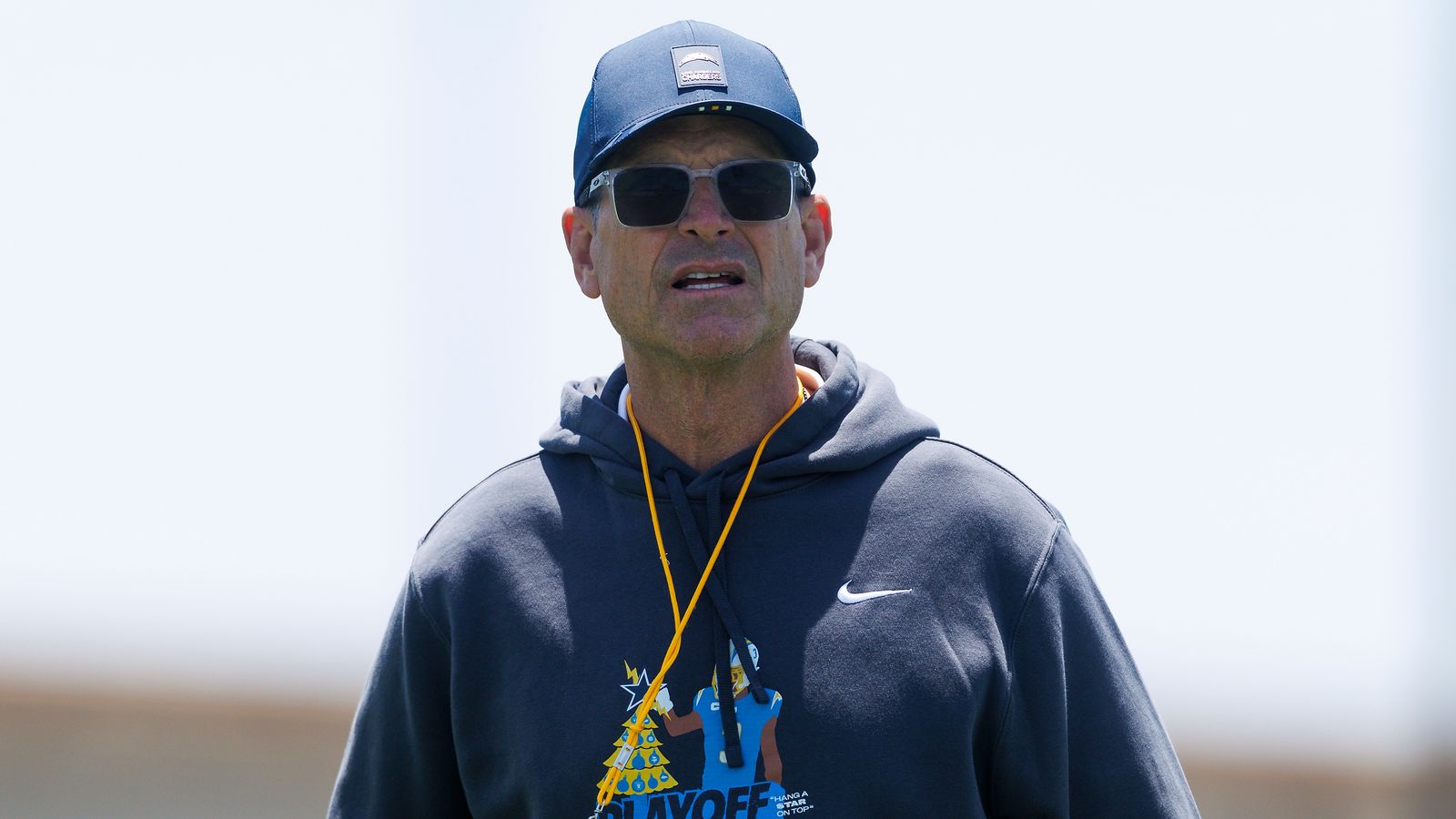 Jim Harbaugh at Chargers OTA, El Segundo