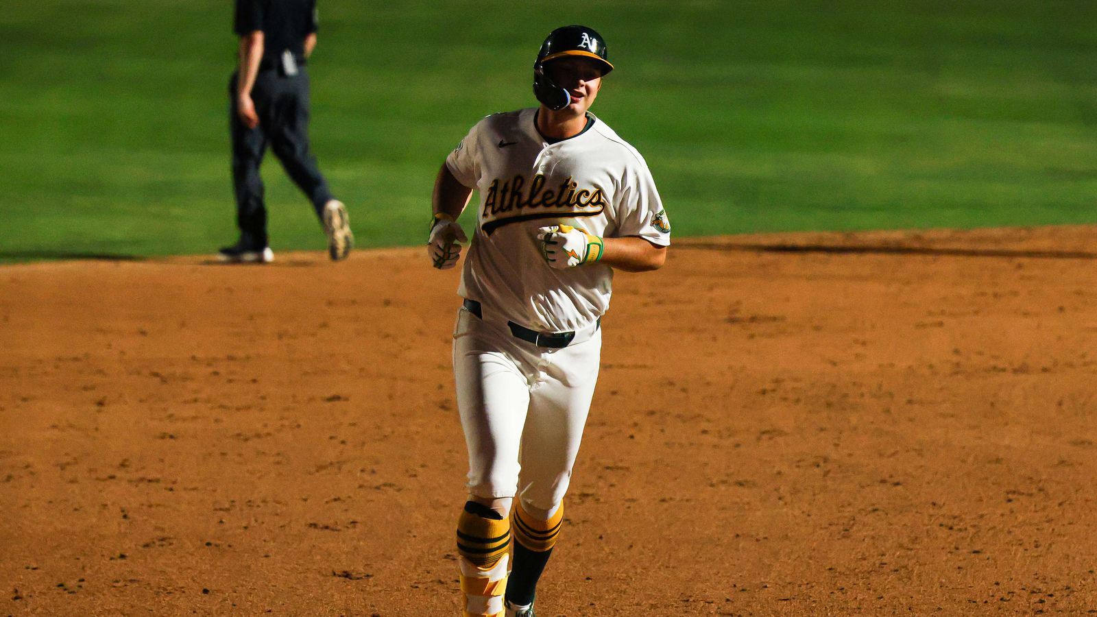 Nick Kurtz rounds bases after a home run at Las Vegas Ballpark.