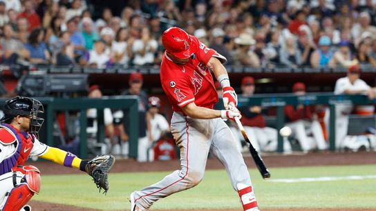 Mike Trout hits a home run at Chase Field