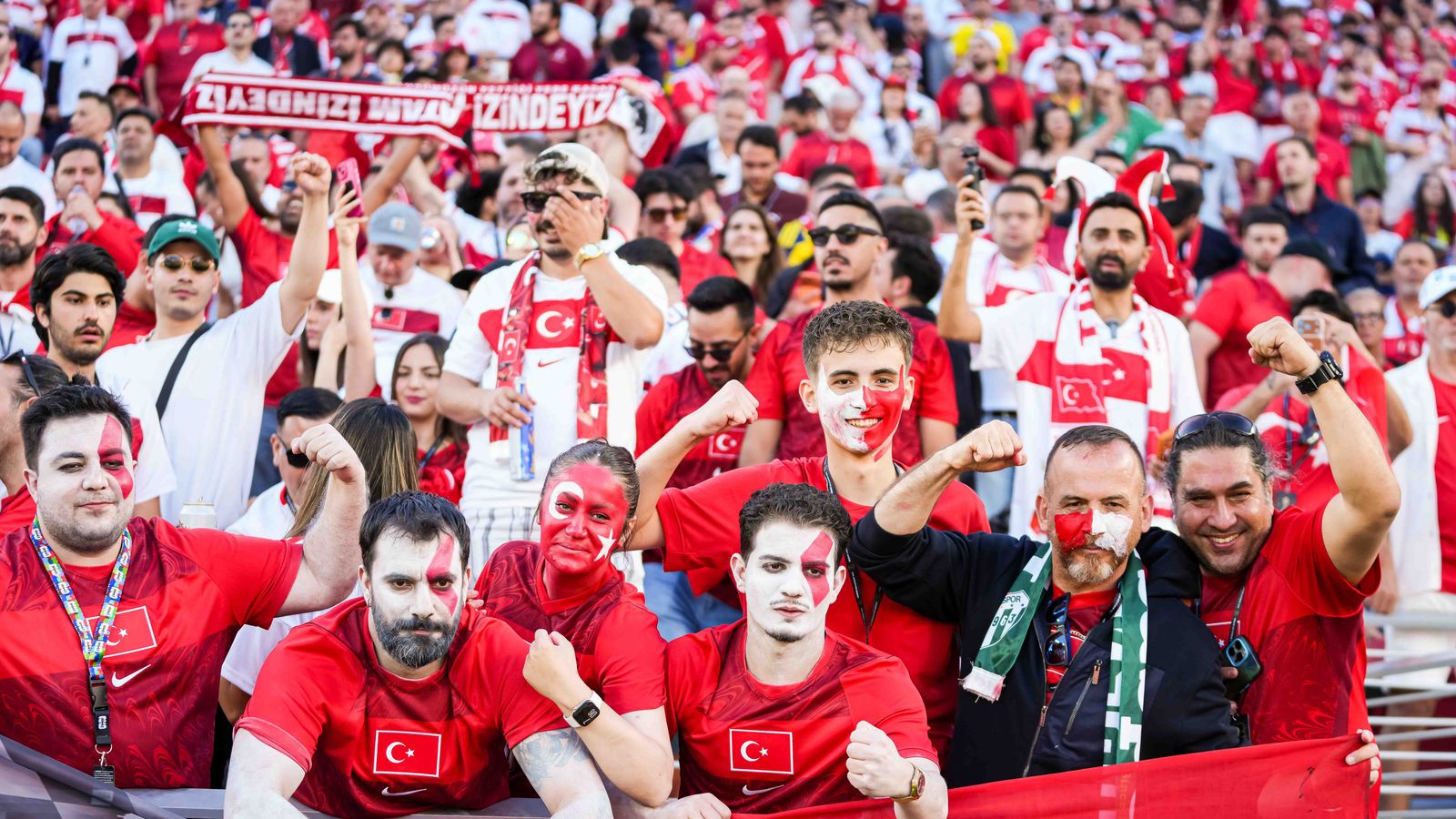 Turkiye Fans at the 2026 World Cup Match in Santa Clara