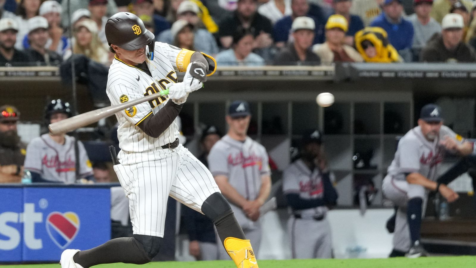Jase Bowen swings and misses in San Diego