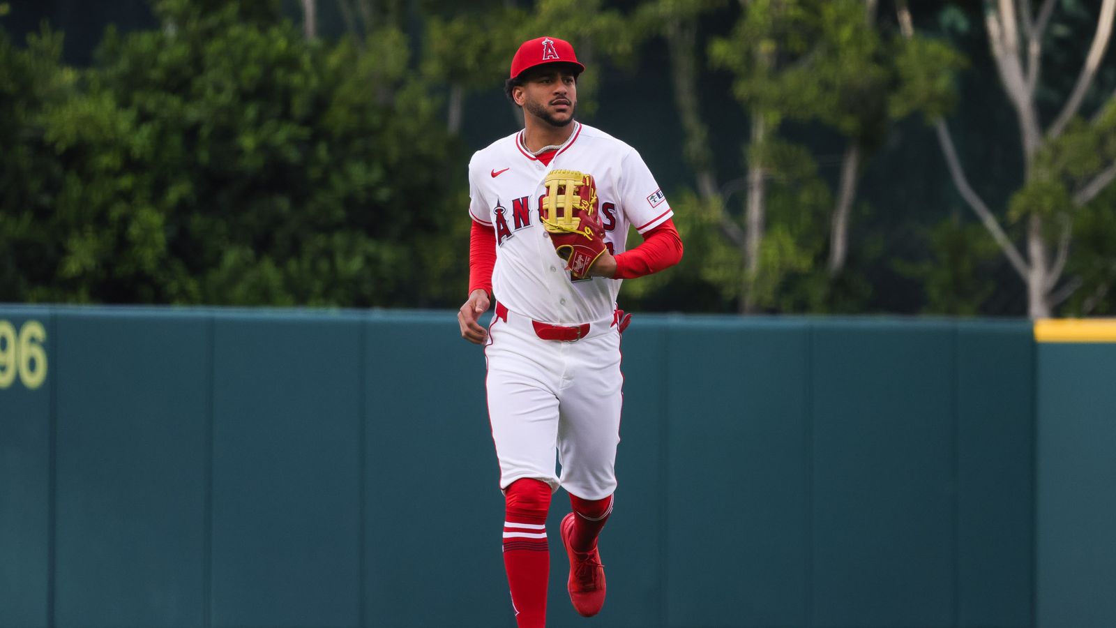 Jose Siri running bases in the game against the Orioles