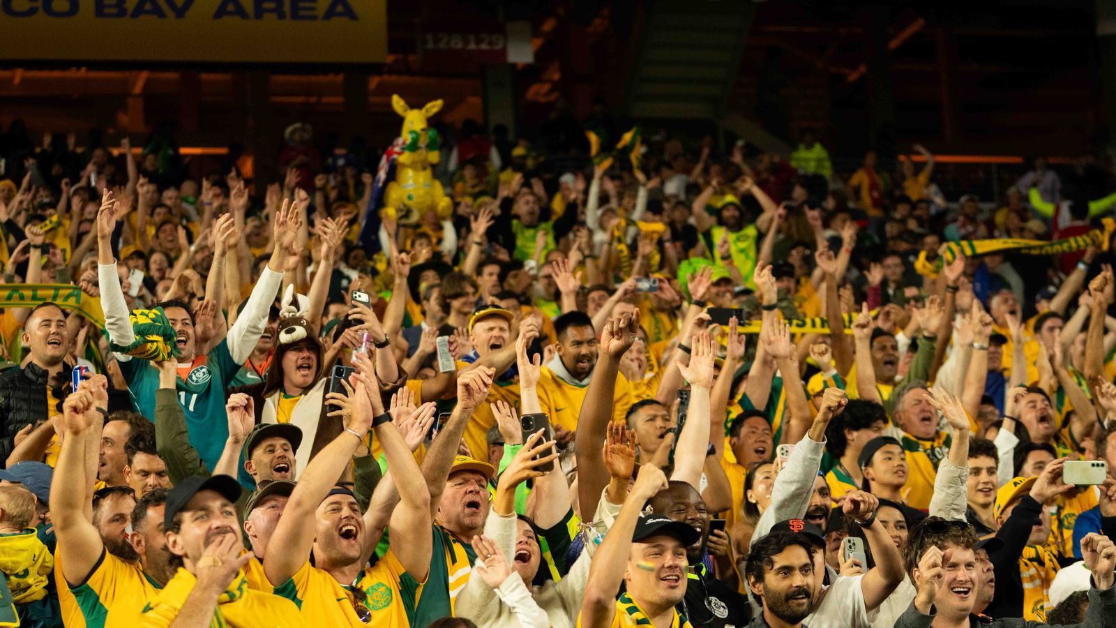 Australian fans support their team at the FIFA World Cup 2026