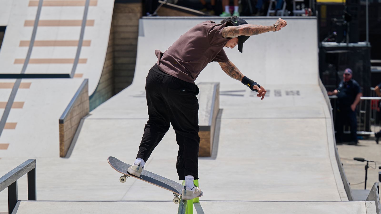 Nyjah Huston in action at X Games Sacramento 2026