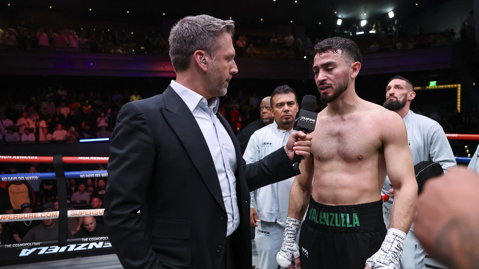 Max Kellerman interviews Jose post-fight.