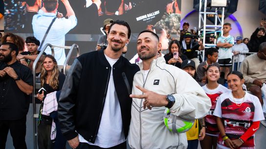 Zlatan Ibrahimović and Clint Dempsey at Toma La Noche – LA Finals at Griffith Park Pool, Los Angeles, June 7, 2026