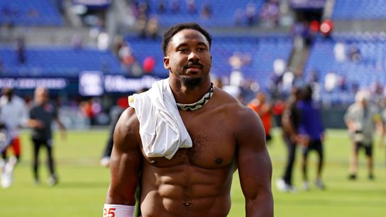Myles Garrett post-game at M&T Bank Stadium