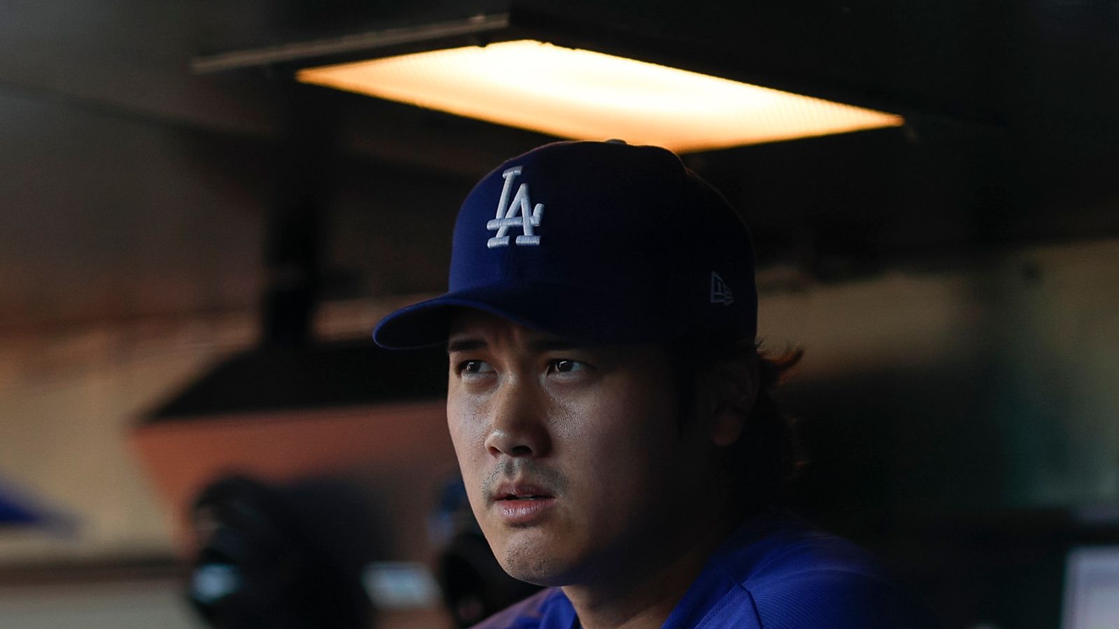 Shohei Ohtani in the dugout against the Athletics, June 30, 2026