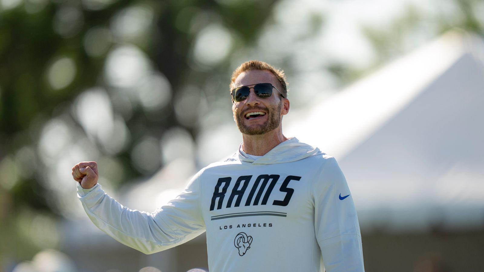 Coach Sean McVay oversees Rams training camp